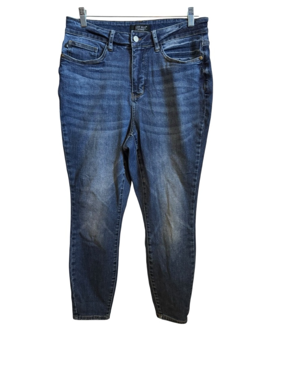 Judy Blue Bowie High Rise Tummy Control Top Skinny Jeans Dark Wash 14W
